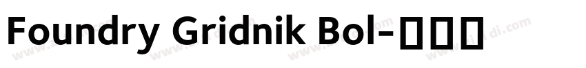 Foundry Gridnik Bol字体转换